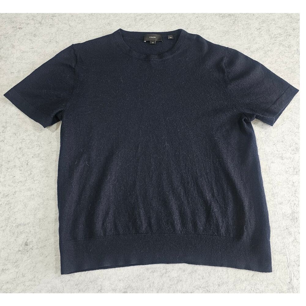 Vince Featherweight Merino 90% Merino Wool 10% Cashmere Short-Sleeve Sweater